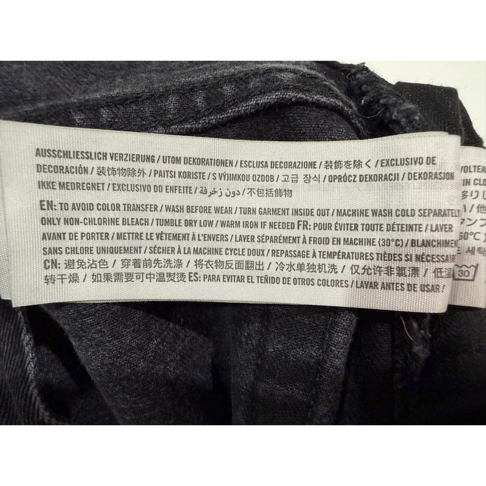 Abercrombie & Fitch Black The 90s Straight Ultra High Rise Jeans Raw Hem 27 4R - Picture 7 of 8